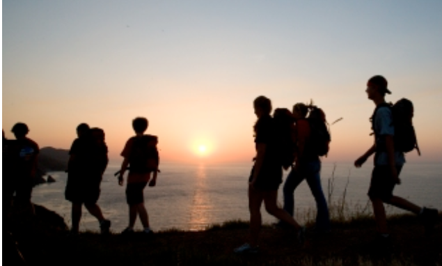 Scouts at sunset